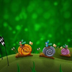 Snail Racing · Desktop wallpapers · Vladstudio