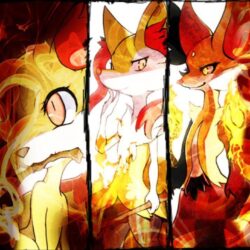 Fennekin, Braixen, Delphox Wallpapers Pokemon XY by Rainbowicescream
