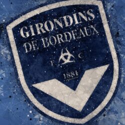 Download wallpapers FC Girondins Bordeaux, 4k, geometric art, French
