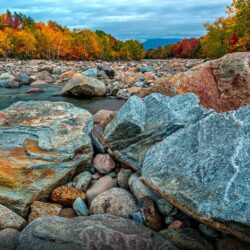 Autumn In The New Hampshire River Pemigewuasset Desktop Wallpapers Hd
