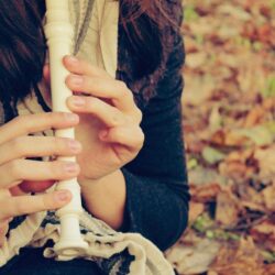 Girl Flute Fall Hd Wallpapers