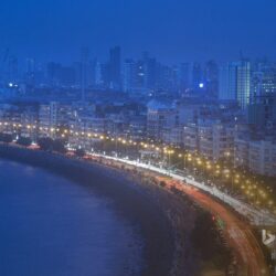 bing city lantern night cityscape traffic water building mumbai