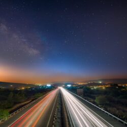 Lights on night road, Cyprus wallpapers and image