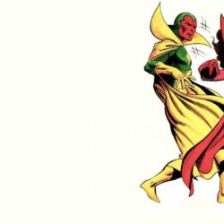 Comics Marvel Comics Scarlet Witch white backgrounds The Vision