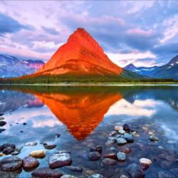 Reflection Mount Grinnell Glacier National Park Montana Hd Desktop