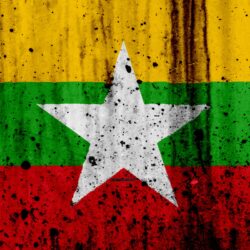 Download wallpapers Myanmar flag, 4k, grunge, flag of Myanmar, Asia