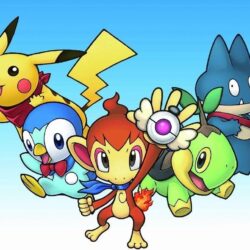 Pikachu, Piplup, Chimchar, Turtwig and Munchlax