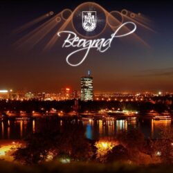 Modern: Belgrade Night Beograd III Serbia City Fullscreen