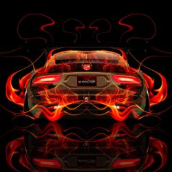 Dodge Viper Tuning Back Fire Abstract Car 2014