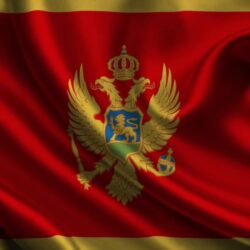 Wallpapers Red, Flag, Coat of arms, Texture, Flag, Montenegro, Eagle