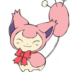 Skitty with a bow by Popomo