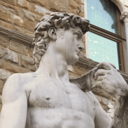 Copy Of Michelangelo David Statue In Florence Stock Video Footage