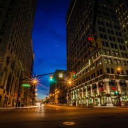 Nice City Street At Night On Apartment With Wallpapers USA Roads