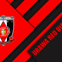 Download wallpapers Urawa Red Diamonds FC, 4k, material design