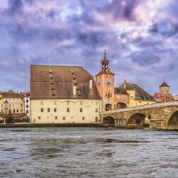 regensburg bridge cathedral 4k wallpapers and
