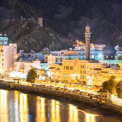 Harbor Lights Muscat Oman 4K Wallpapers