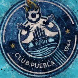 Download wallpapers Puebla FC, 4k, geometric art, logo, Mexican