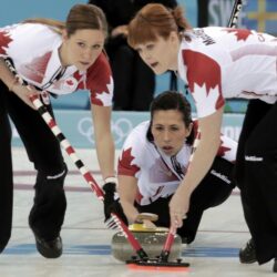 Owners of the gold medal in curling Canadian women’s team in Sochi