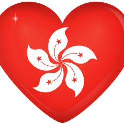 Hong Kong Large Heart Flag