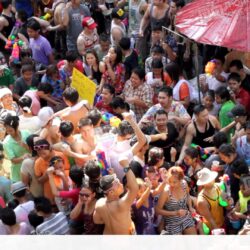Songkran Festival In Thailand Stock video footage