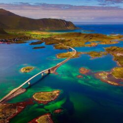 A bridge in the Lofoten Islands, Norway wallpapers and image