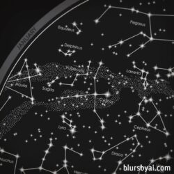 Maps of the sky with constellations – blursbyai