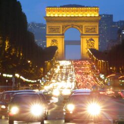 Arc de triomphe champs elysÃ©es paris architecture cars wallpapers