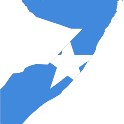 Somalia flag map