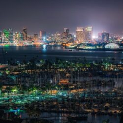 Wallpapers San Diego USA Megalopolis Pier night time Cities Building