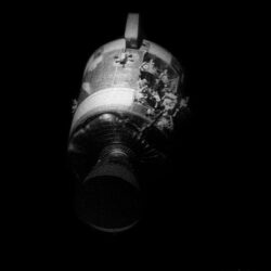 Apollo 13 damage outer space spaceships vehicles wallpapers