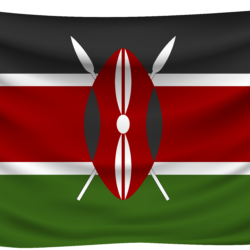 Kenya Wrinkled Flag