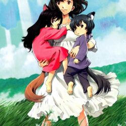 Download wallpapers wolf children ame and yuki, anime, girl