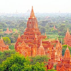 Download wallpapers Bagan, 4k, temples, ancient city, Burma, Myanmar