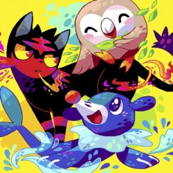 Litten Popplio and Rowlet Pokemon Su… Wallpapers