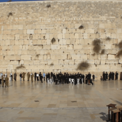 The Wailing Place of the Jews. Wailing Wall. Western Wall. The