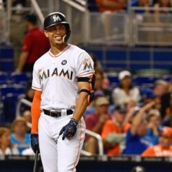 Giancarlo Stanton wasn’t happy after the Marlins lost to rival