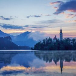 Download wallpapers Lake Bled, Slovenia, Lake Bled, Slovenia free