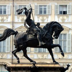 Statue Of The Duke Of Savoy San Carlo Square Turin Italy, Free