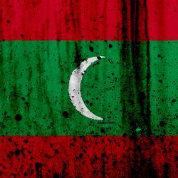 Download wallpapers Maldives flag, 4k, grunge, flag of Maldives