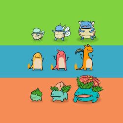 Bulbasaur, Charmander and Squirtle ❤ 4K HD Desktop Wallpapers for