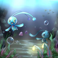 Manaphy and Phione by LunarThunderStorm