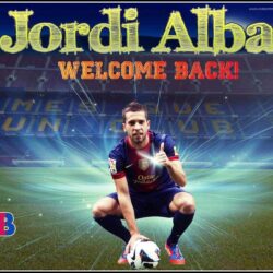 Barcelona Jordi Alba on the football field wallpapers and image