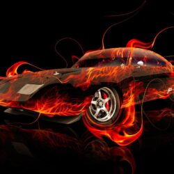 Dodge Charger Daytona Muscle Fire Abstract Car 2014