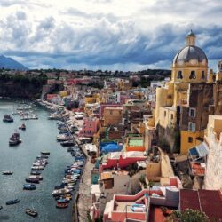 Download wallpapers Corricella, Procida Island, Italy, Gulf of