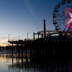 Sunset on Santa Monica beach