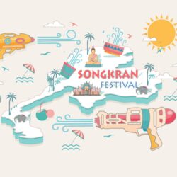 Songkran Festival Thailand Vector