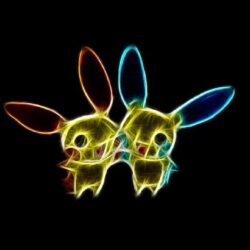 Plusle and Minun by TheBlackSavior