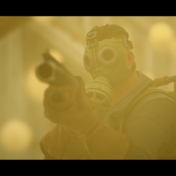 Don’t breath in the gas… Screenshot from my Sky Stalker trailer