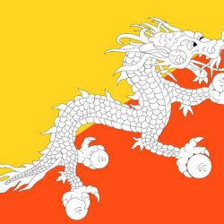 Bhutan Flag UHD 4K Wallpapers