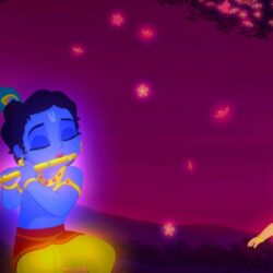God Krishna Playing Flute with Radha